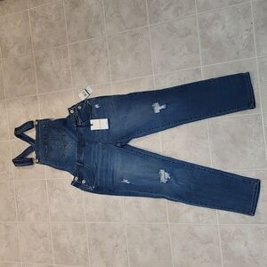 NWT Wallflower womens overalls size L insta stretch